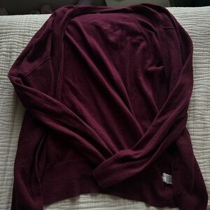 American Eagle Outfitters Deep Red Knit Top